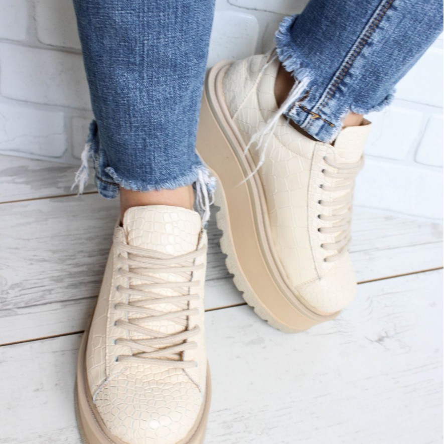 *. Sneakers - Medellin - Croco Nude