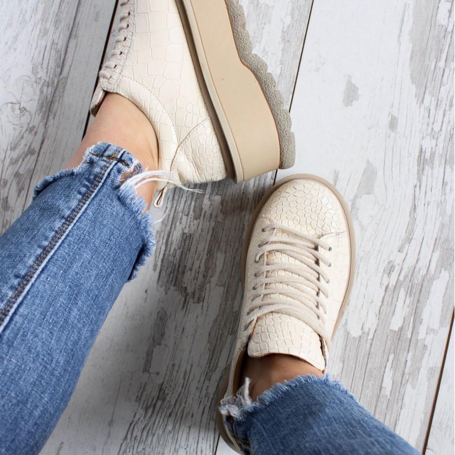 *. Sneakers - Medellin - Croco Nude