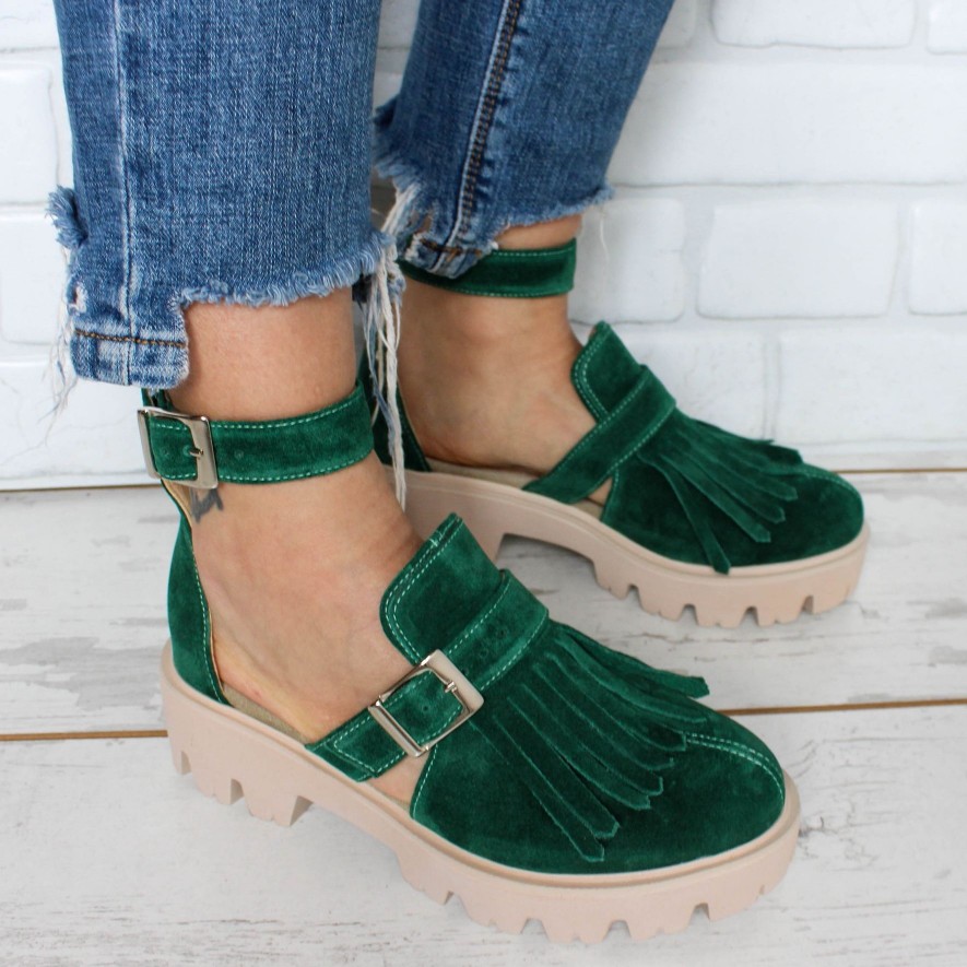 *Pantofi - Amur - Dark Green