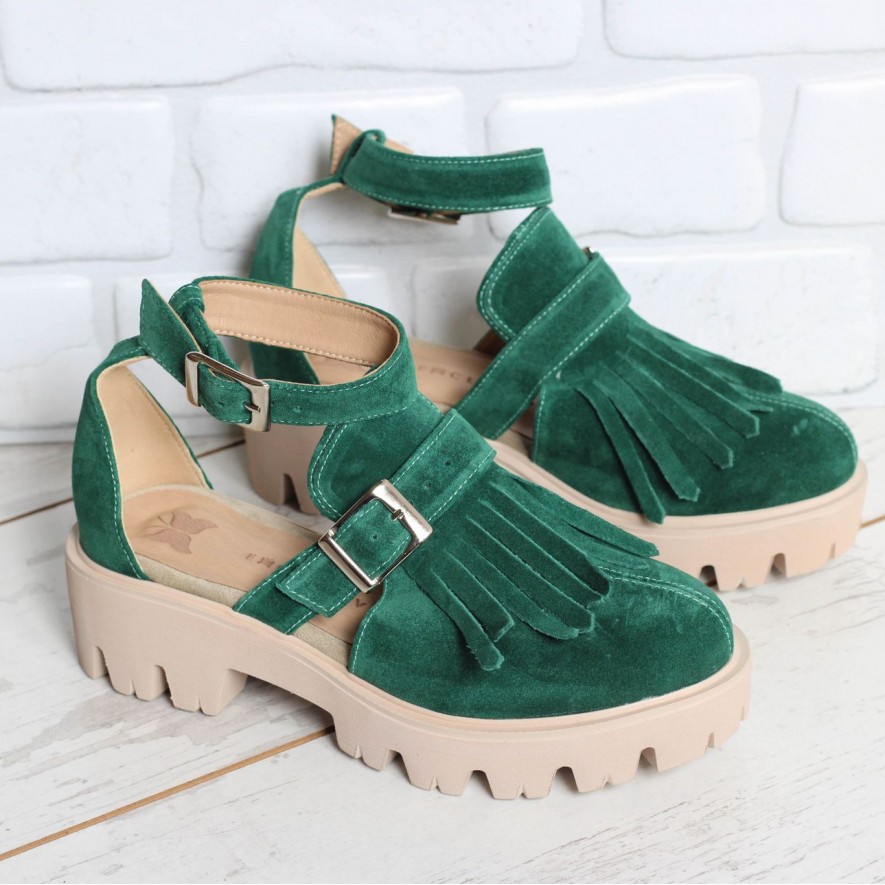 *Pantofi - Amur - Dark Green