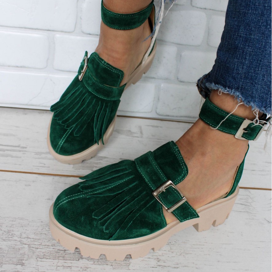 *Pantofi - Amur - Dark Green