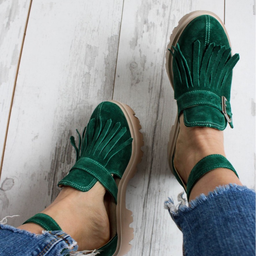 *Pantofi - Amur - Dark Green