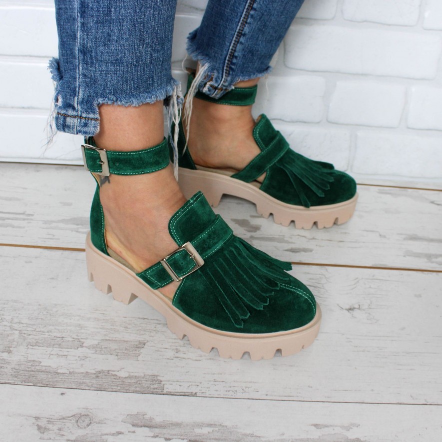 *Pantofi - Amur - Dark Green