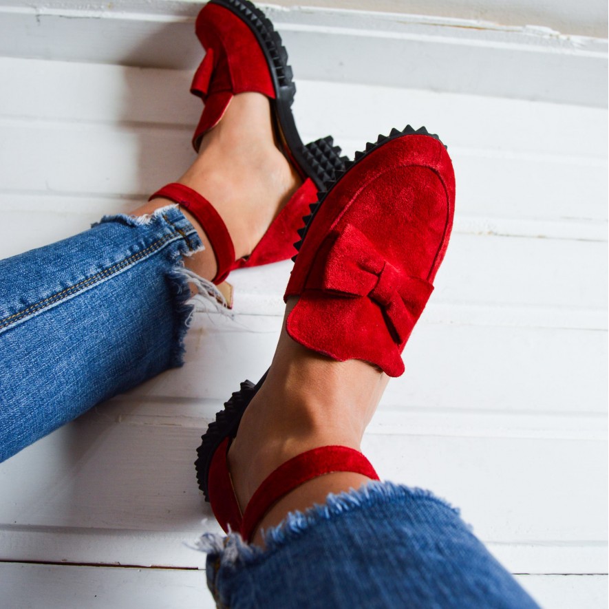 .Pantofi - Bow Red