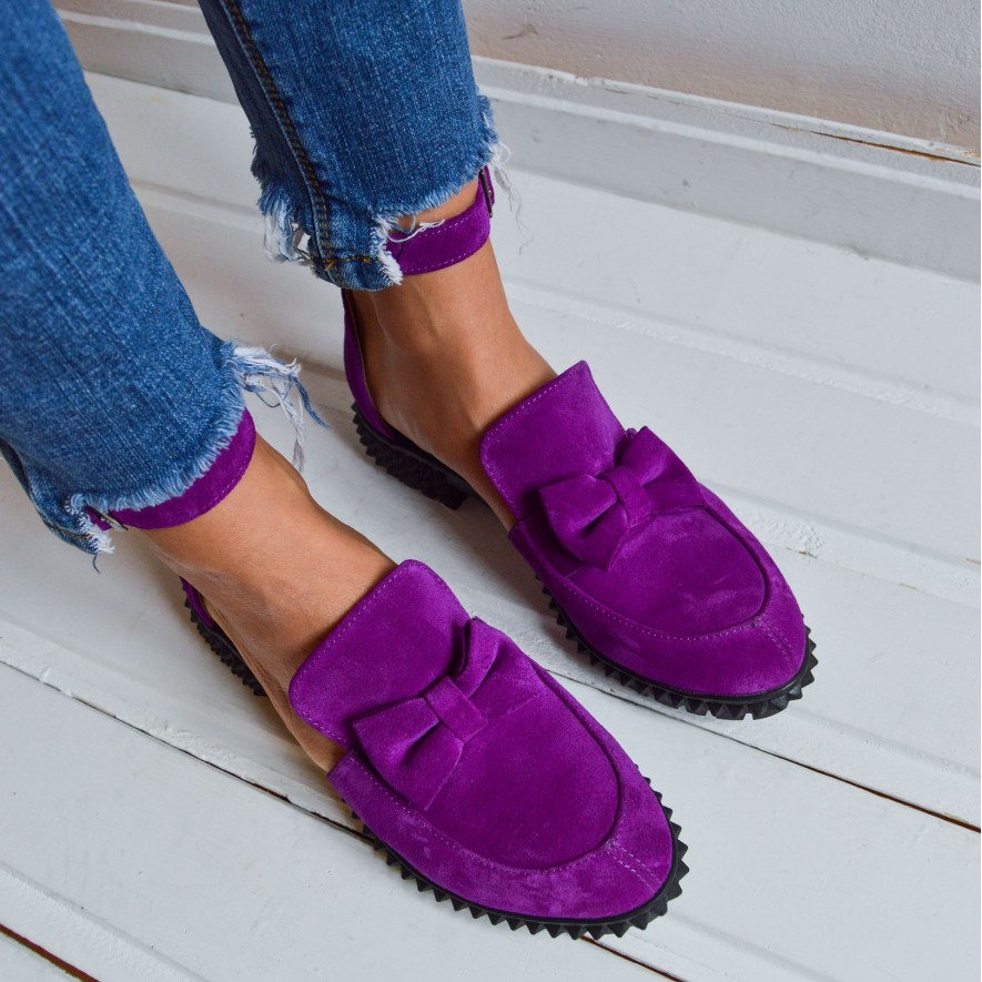 .Pantofi - Bow - Purple