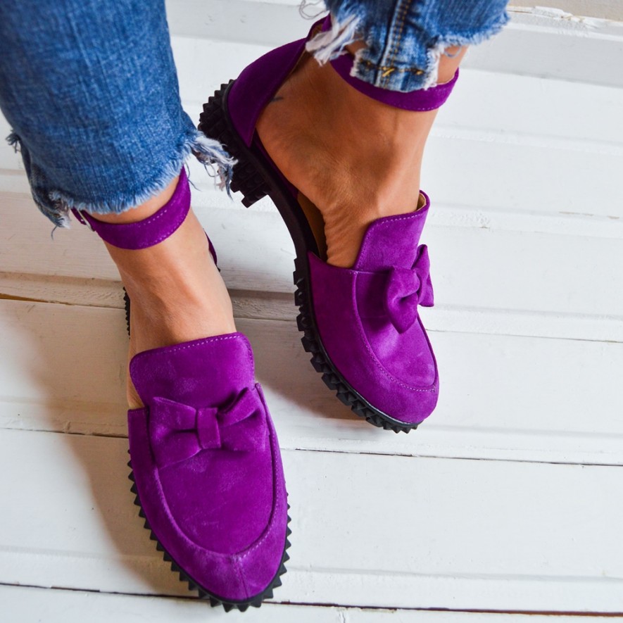 .Pantofi - Bow - Purple