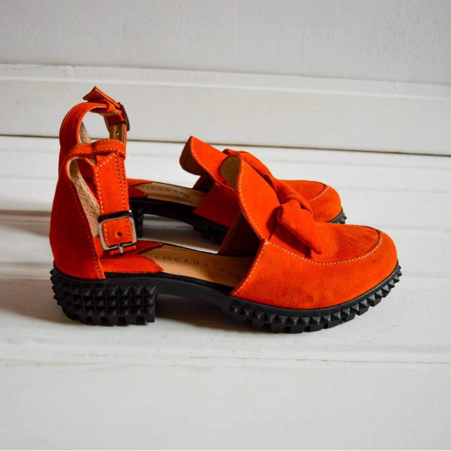 .Pantofi - Bow - Orange