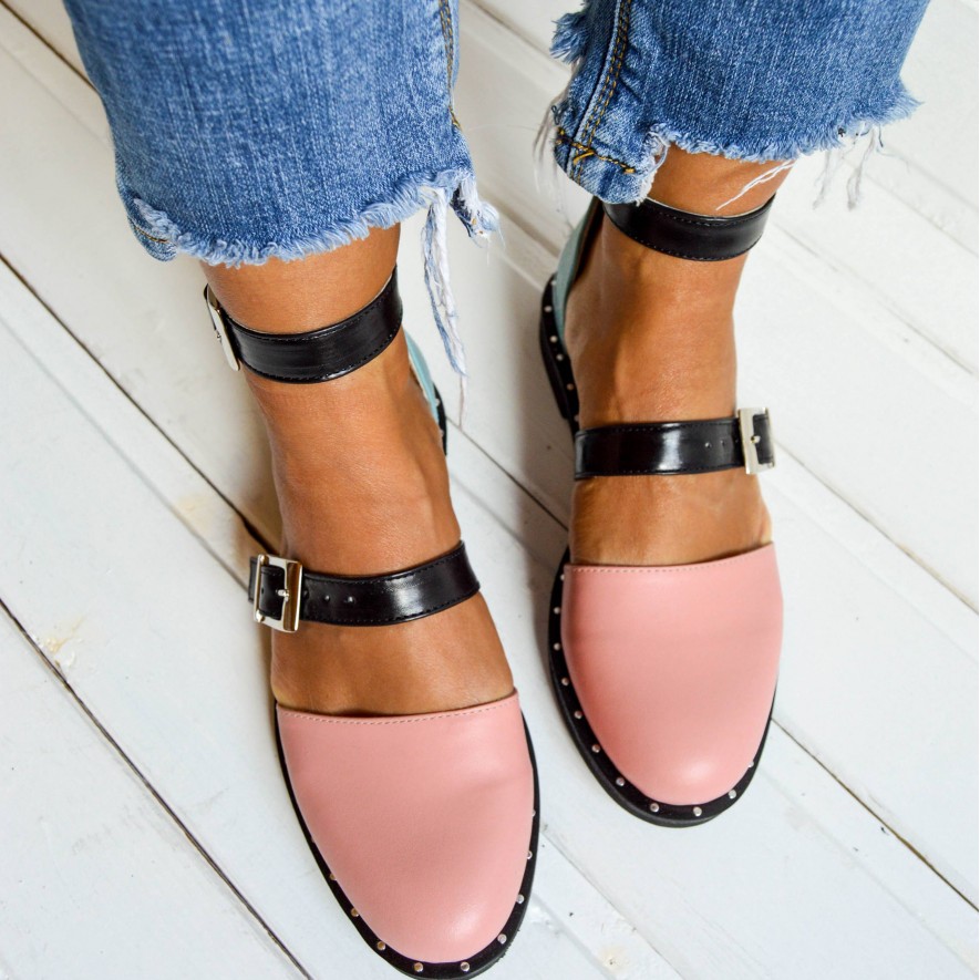 .Pantofi -  Double Belt -  Pastel 