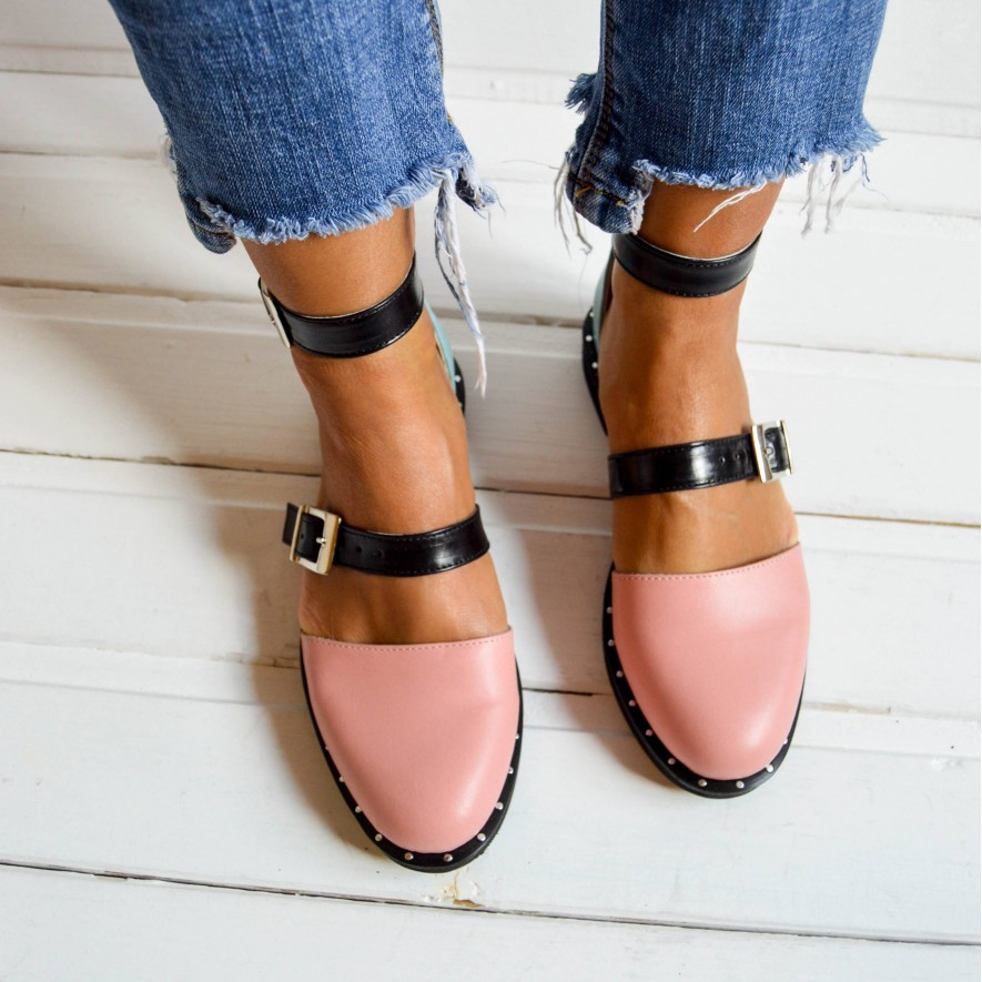 .Pantofi -  Double Belt -  Pastel 