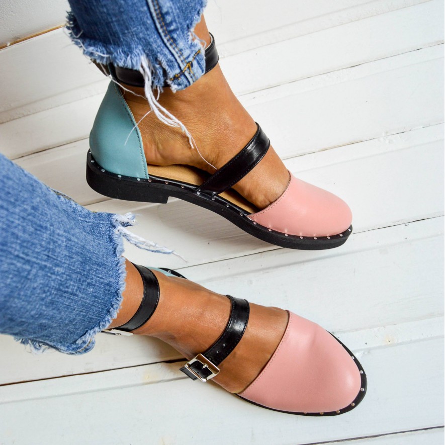 .Pantofi -  Double Belt -  Pastel 