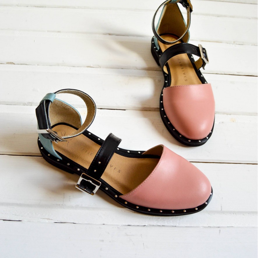 .Pantofi -  Double Belt -  Pastel 