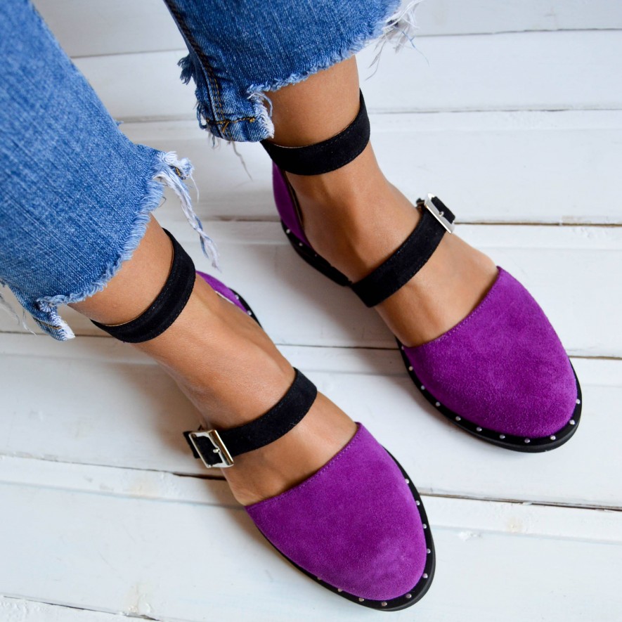 .Pantofi -  Double Belt - Purple