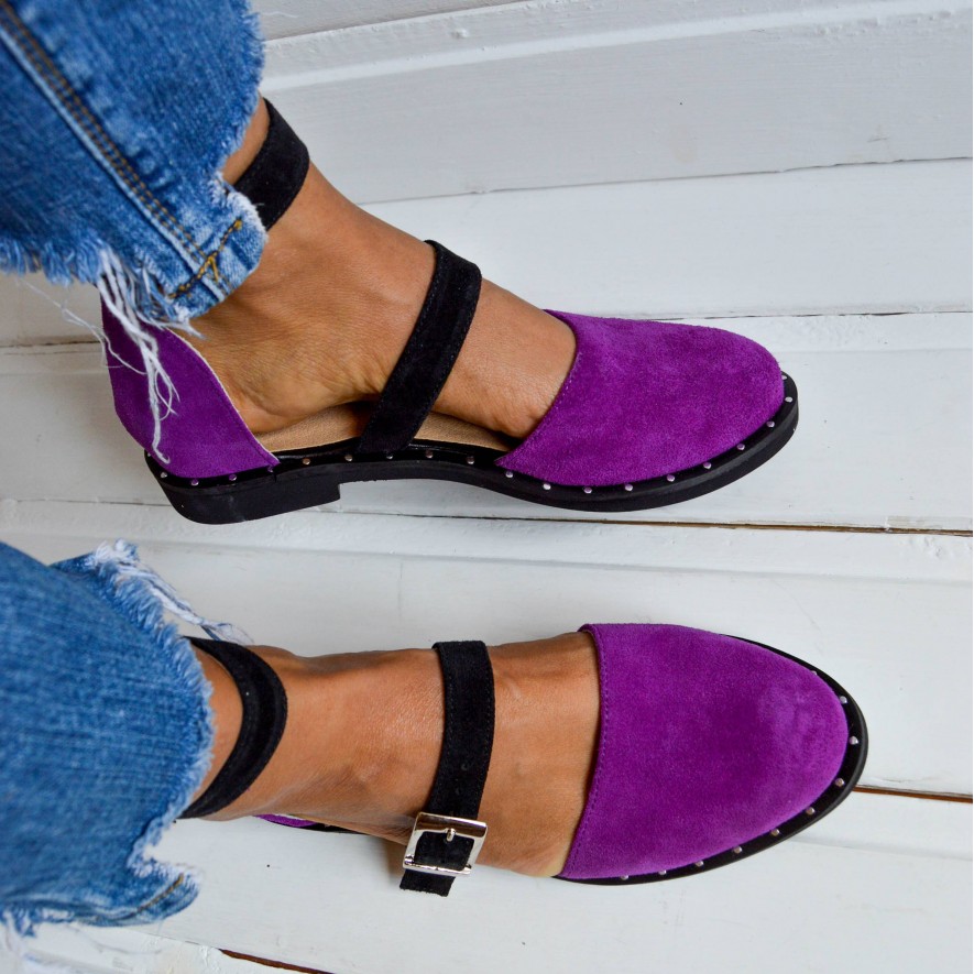 .Pantofi -  Double Belt - Purple