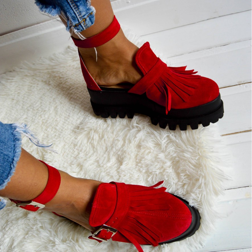 *Pantofi - Amur - Red
