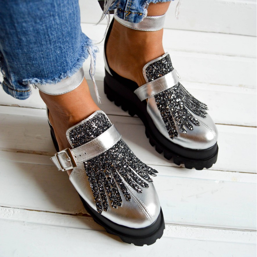 *Pantofi - Amur - Sparkle Silver