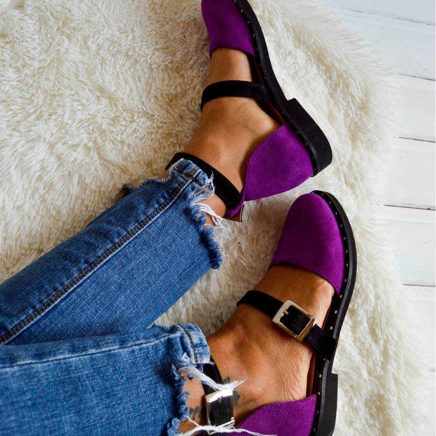 .Pantofi -  Double Belt - Purple