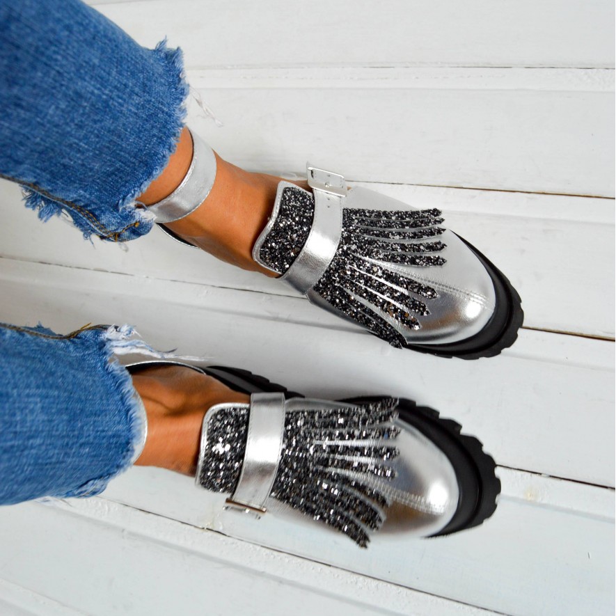 *Pantofi - Amur - Sparkle Silver