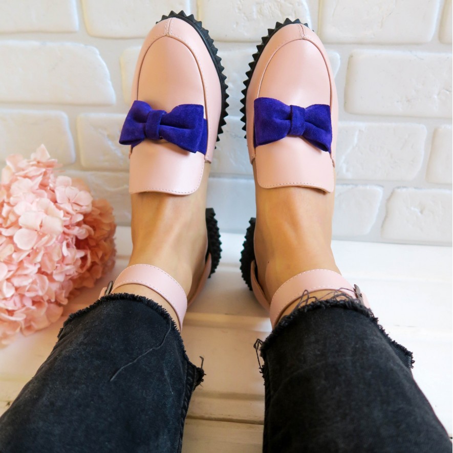 .Pantofi - Bow - Combo Pink