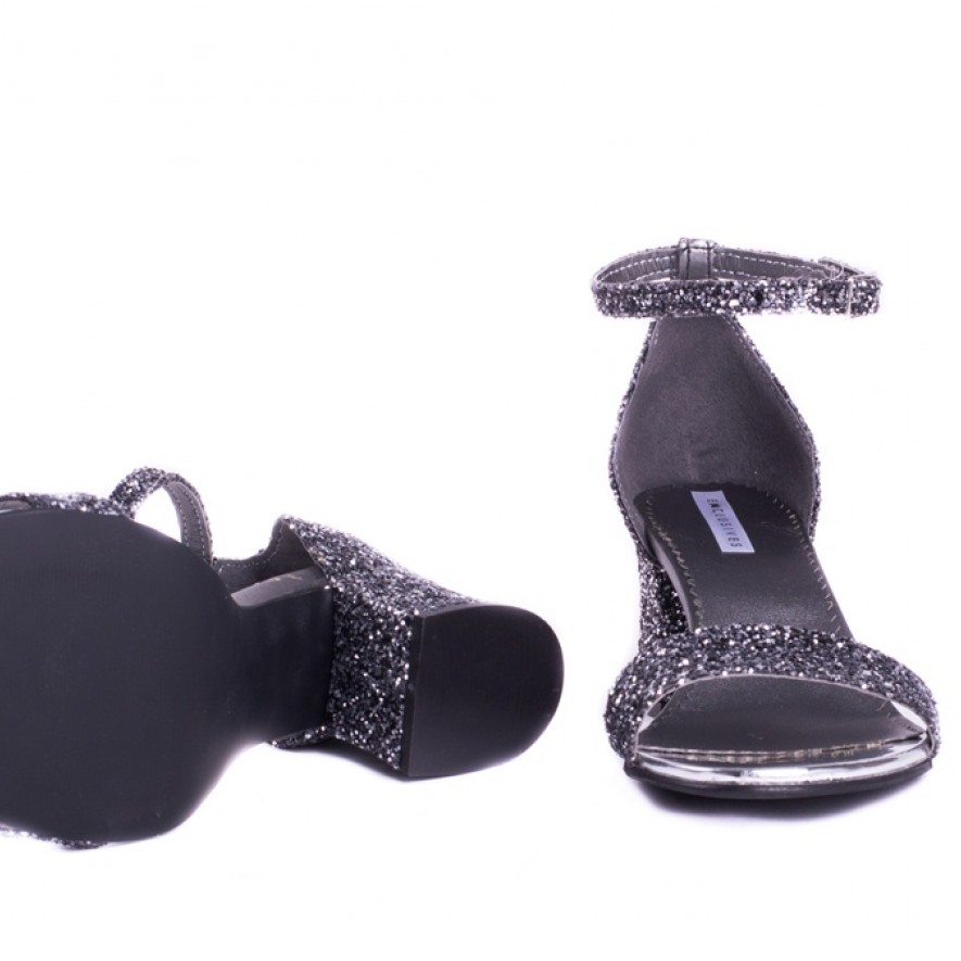 Sandale - Glitter Mania - DeepBlack - 5cm