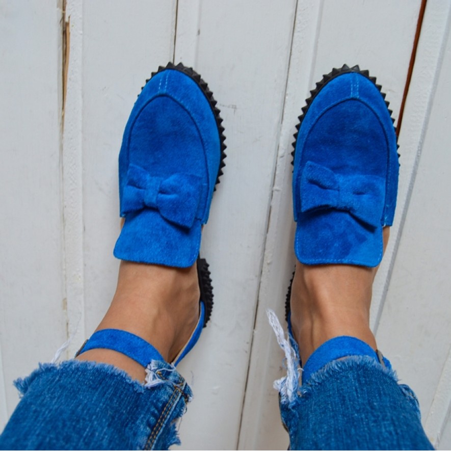 .Pantofi - Bow Electric Blue