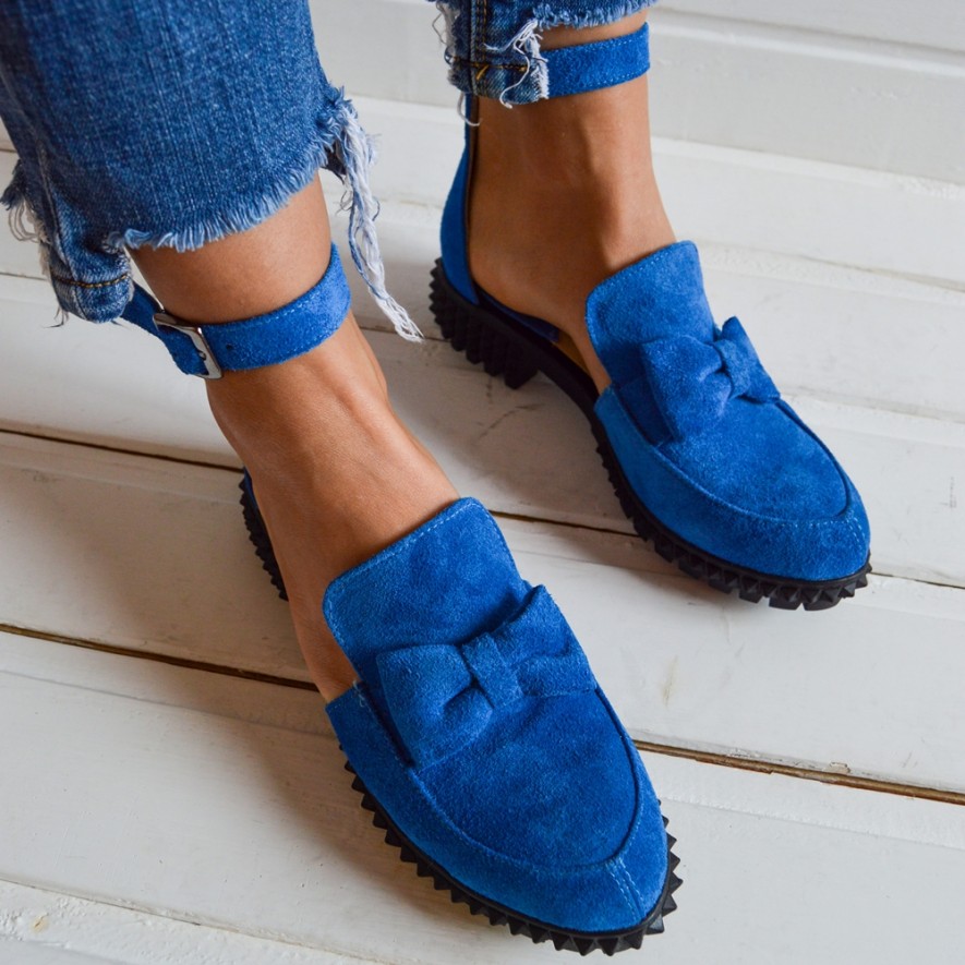 .Pantofi - Bow Electric Blue