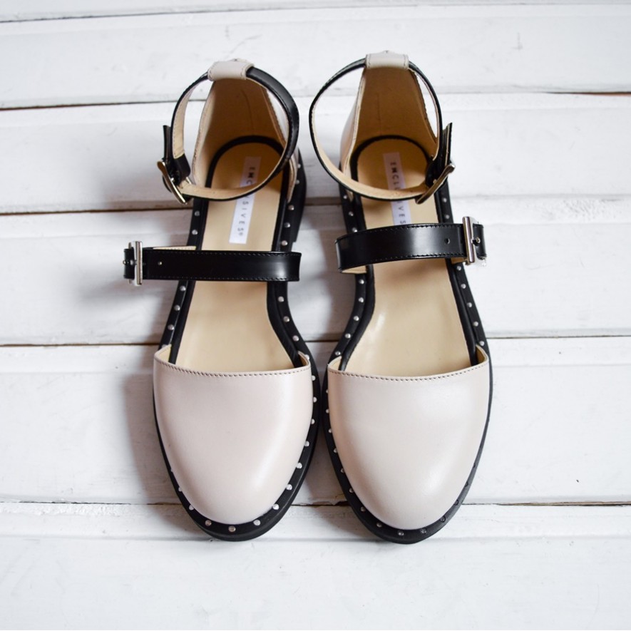 .Pantofi -  Double Belt -  Nude