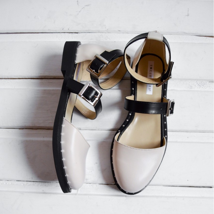 .Pantofi -  Double Belt -  Nude