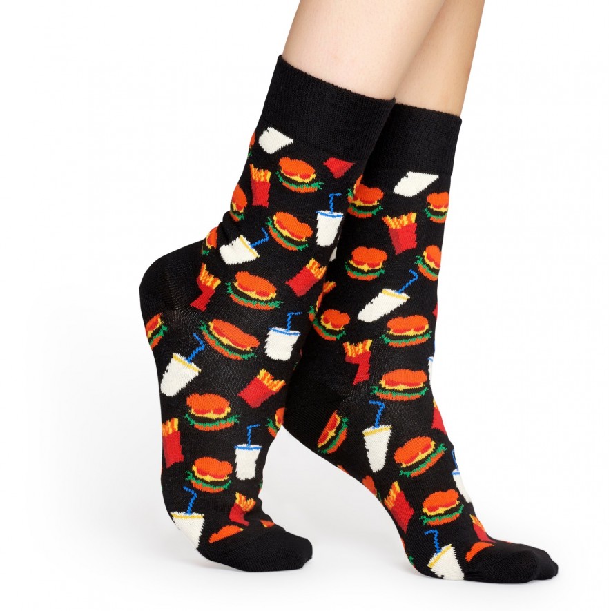 Sosete - Hamburger Socks- Black