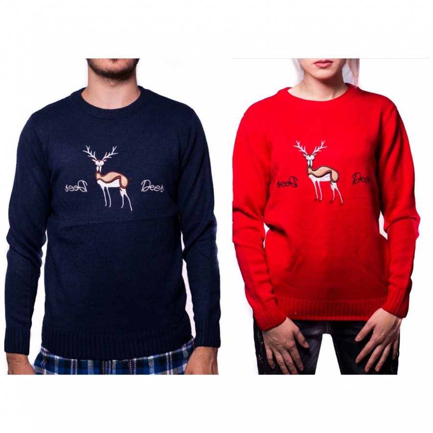 PULOVERE - MATCHING SWEATERS - Christmas - Red & Blue