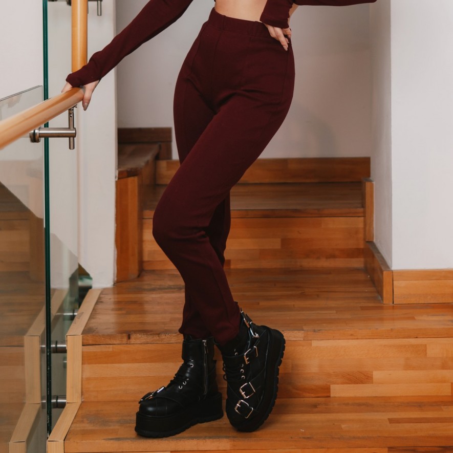  Pants - Pump - Burgundy