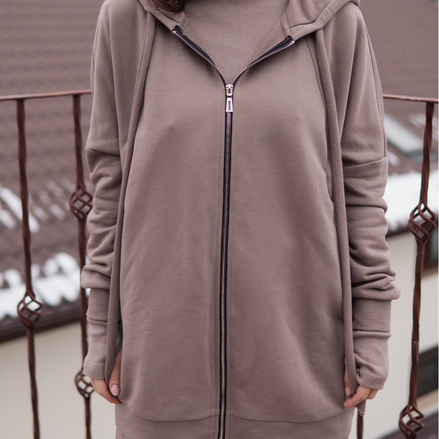  Hoodie - Extra Oversized - Soft Brown