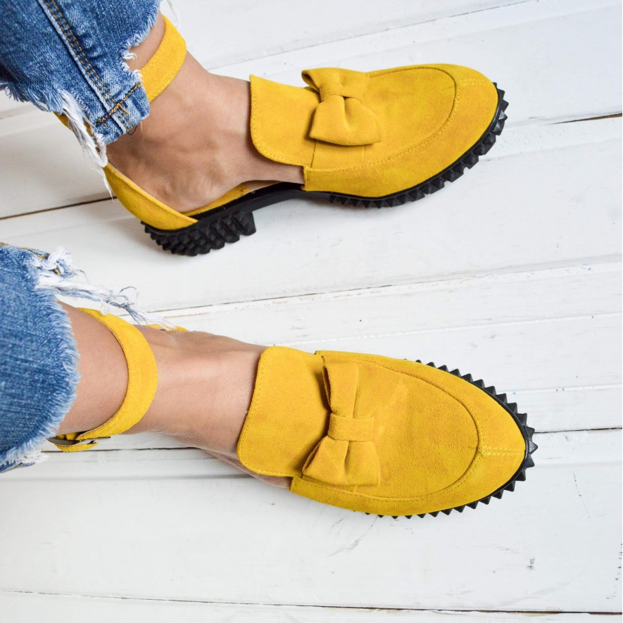 .Pantofi - Bow - Yellow 