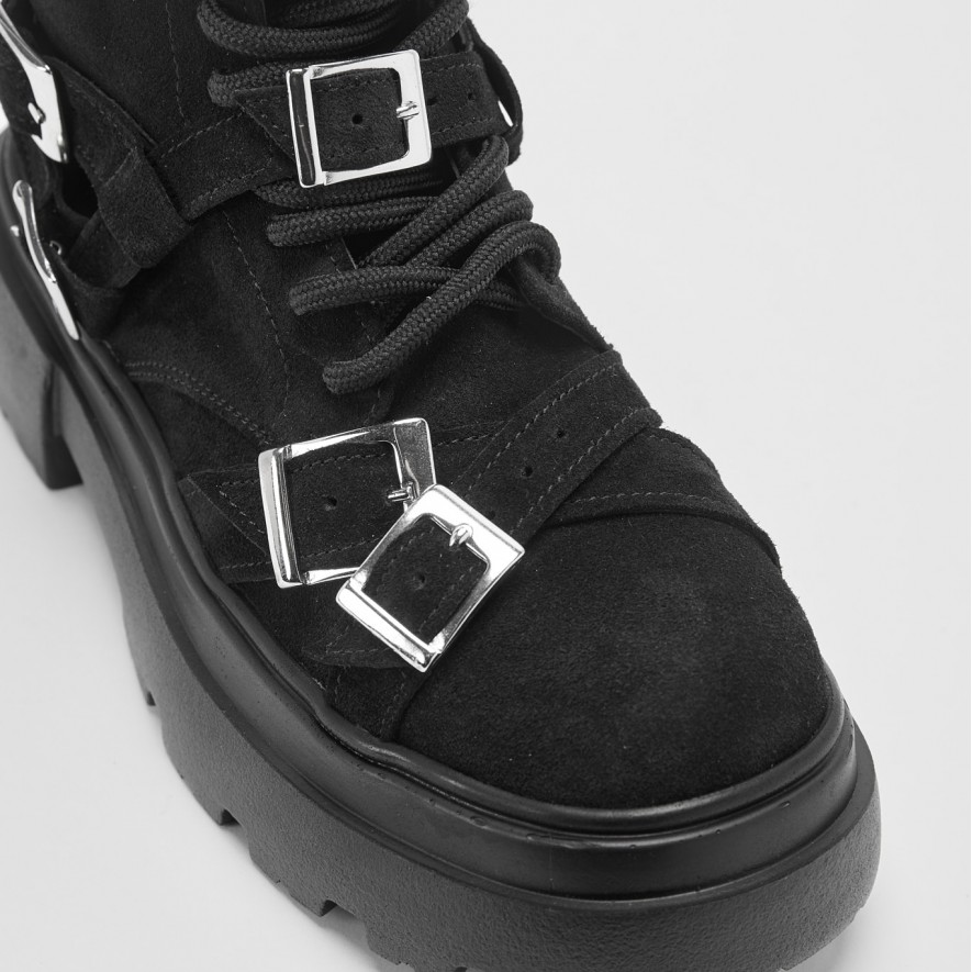          Ghete - Buckle Fury - Velur Black