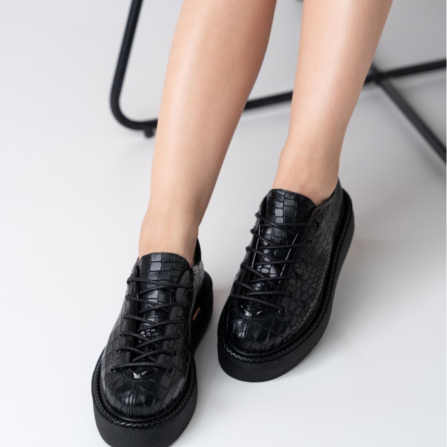     Pantofi - Play - Croco Black