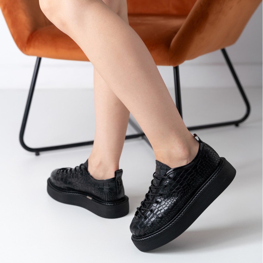     Pantofi - Play - Croco Black
