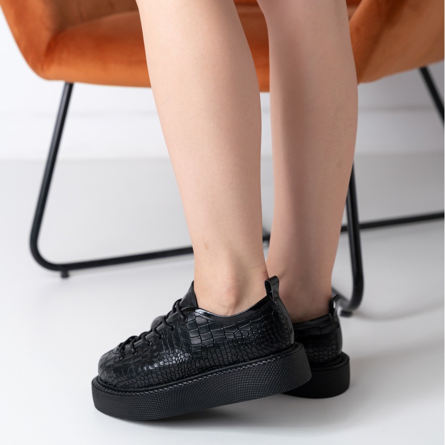     Pantofi - Play - Croco Black