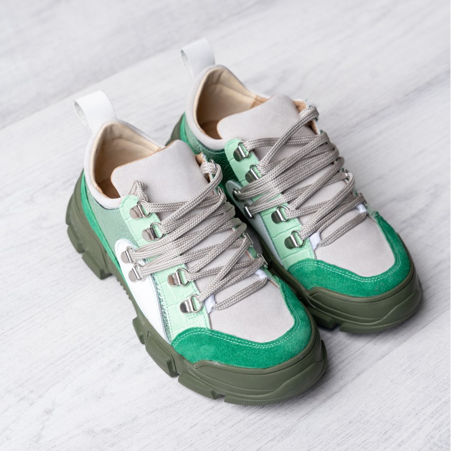 *  Sneakers - Mondo - Green Combo