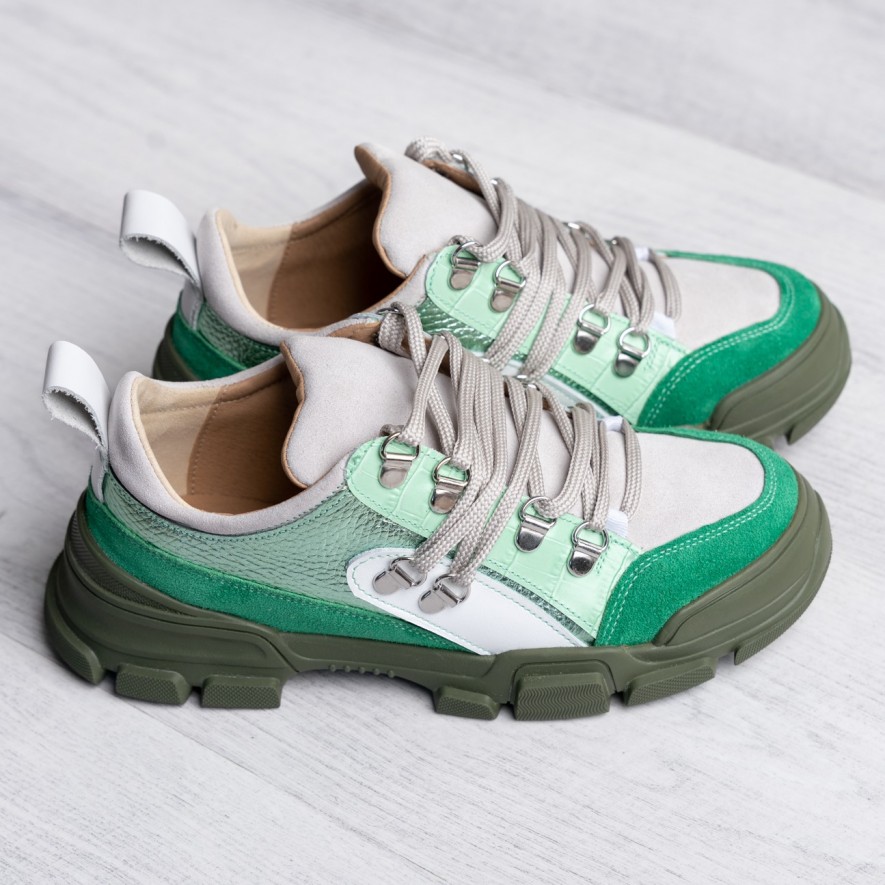 *  Sneakers - Mondo - Green Combo