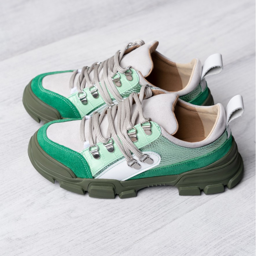 *  Sneakers - Mondo - Green Combo