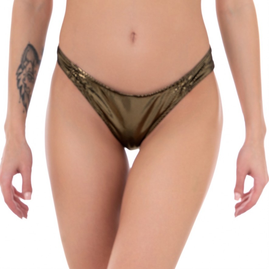 Pandora - Glittery Gold - Slip - Brazilian Comfy