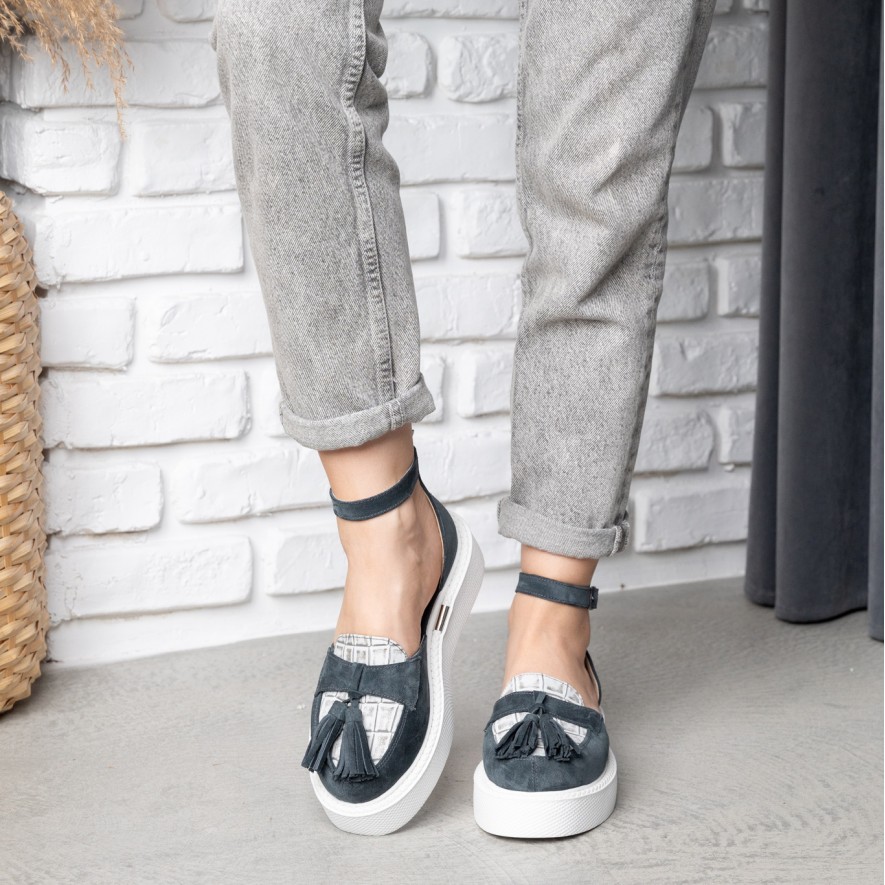    Pantofi - Augustino - Croco Grey